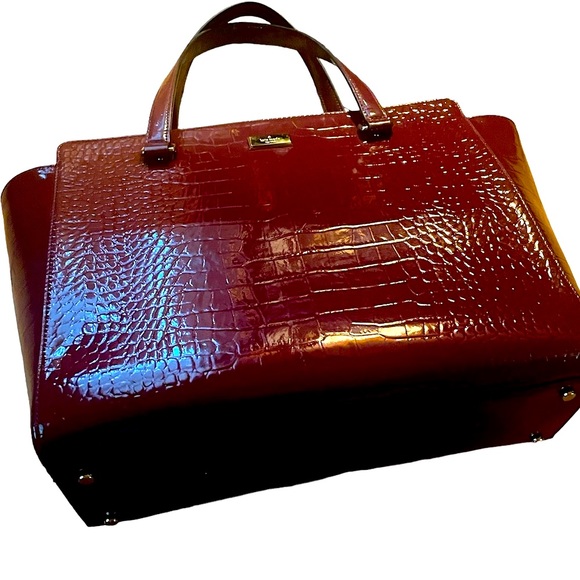 kate spade Bags Kate Spade Croc Embossed Large Totebaglaptop